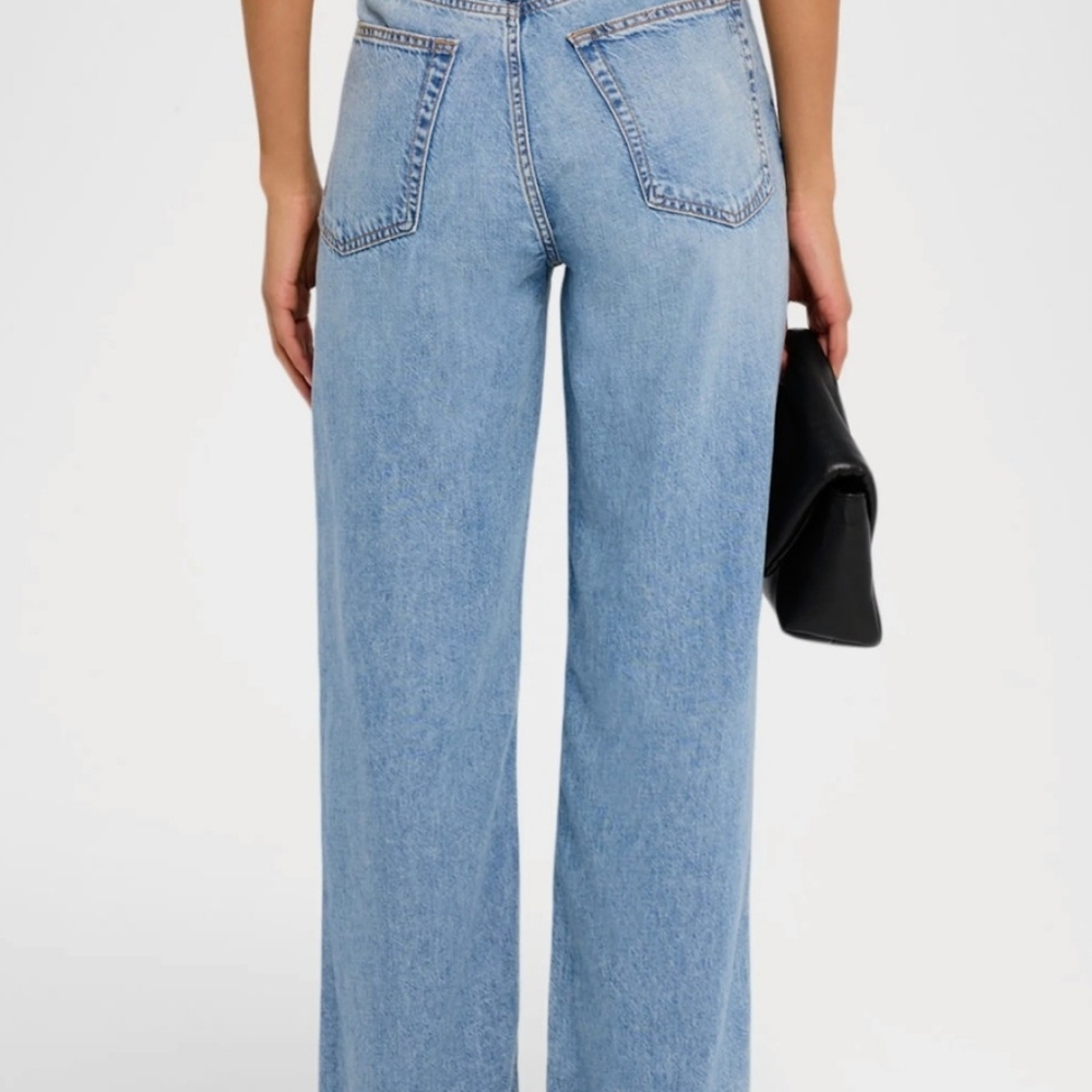 rag & bone Featherweight Logan Mid-Rise Wide-Leg Jeans Sz 27 - Picture 6 of 12